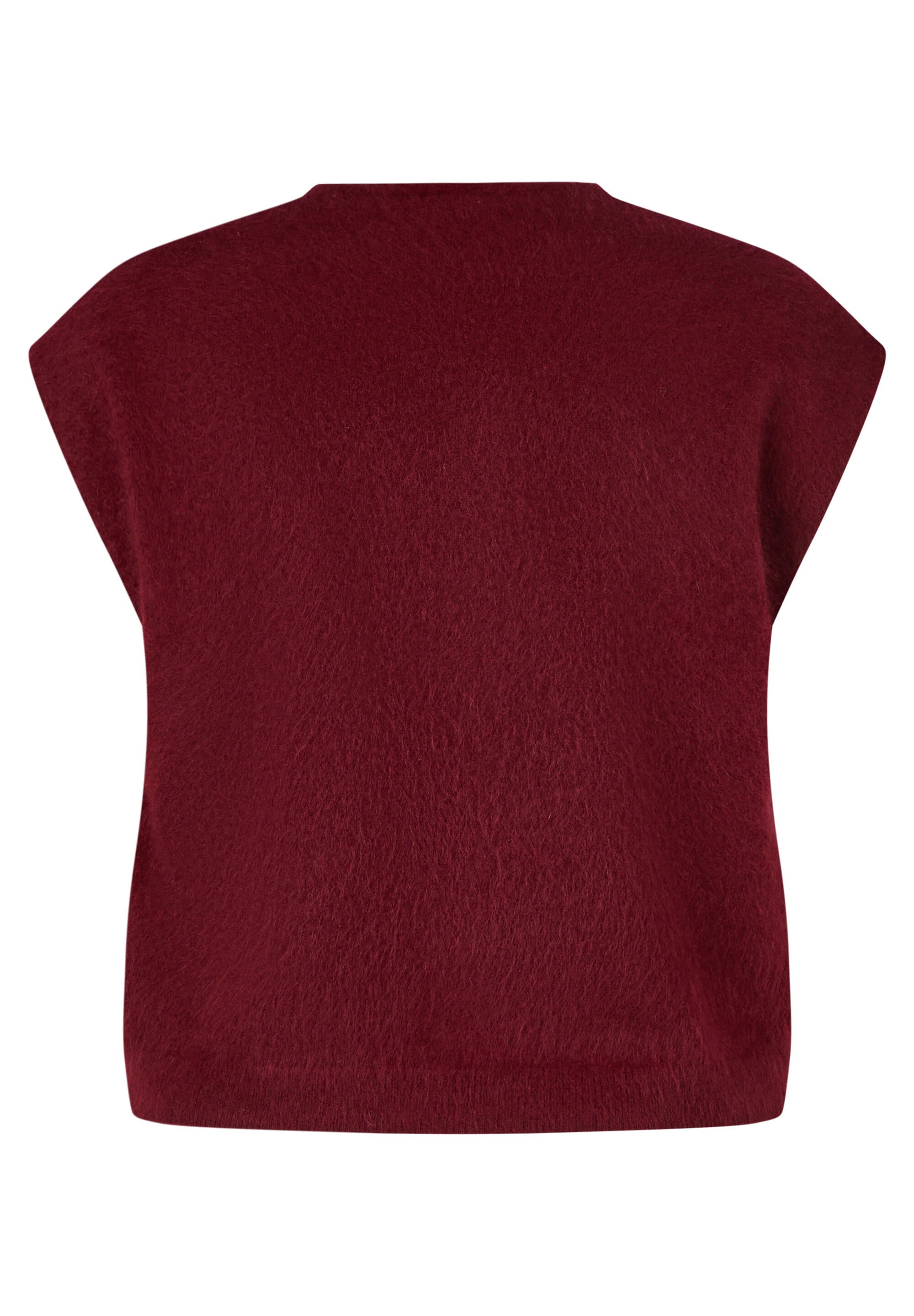 Strickpullunder aus Wolle - 5296-Bordeaux - Rot