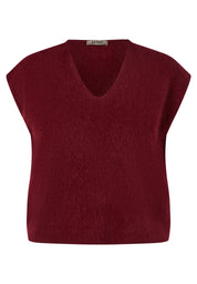 Strickpullunder aus Wolle - 5296-Bordeaux - Rot
