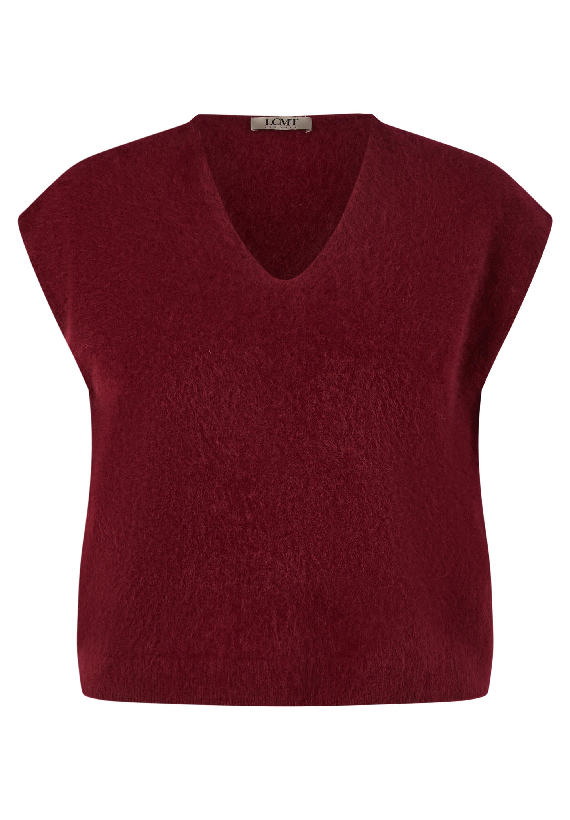 Strickpullunder aus Wolle - 5296-Bordeaux - Rot