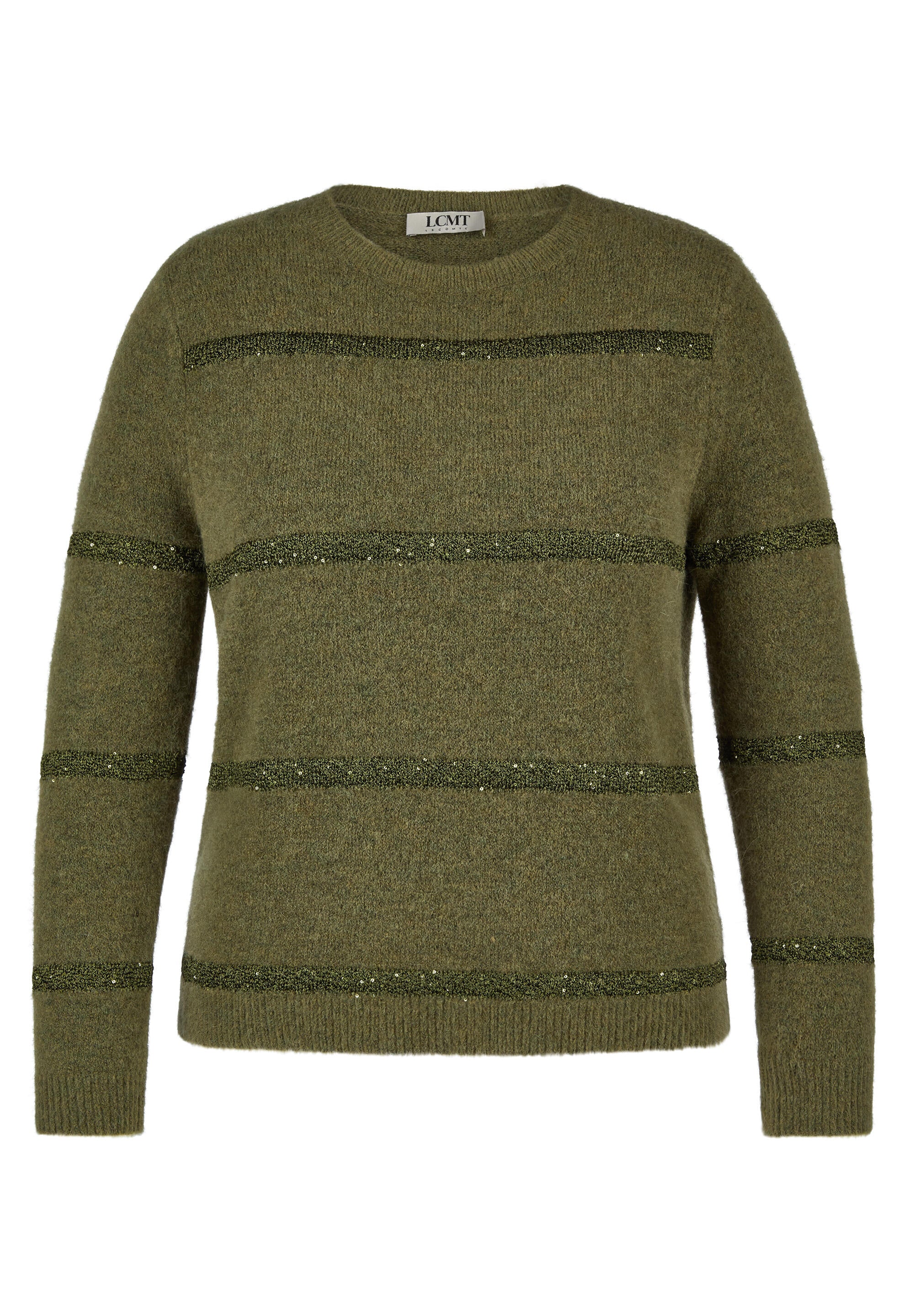 Strickpullover aus Wollmix - 5426-Lorbeer - Grün