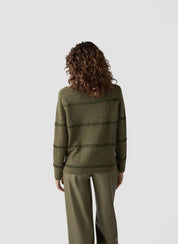 Strickpullover aus Wollmix - 5426-Lorbeer - Grün