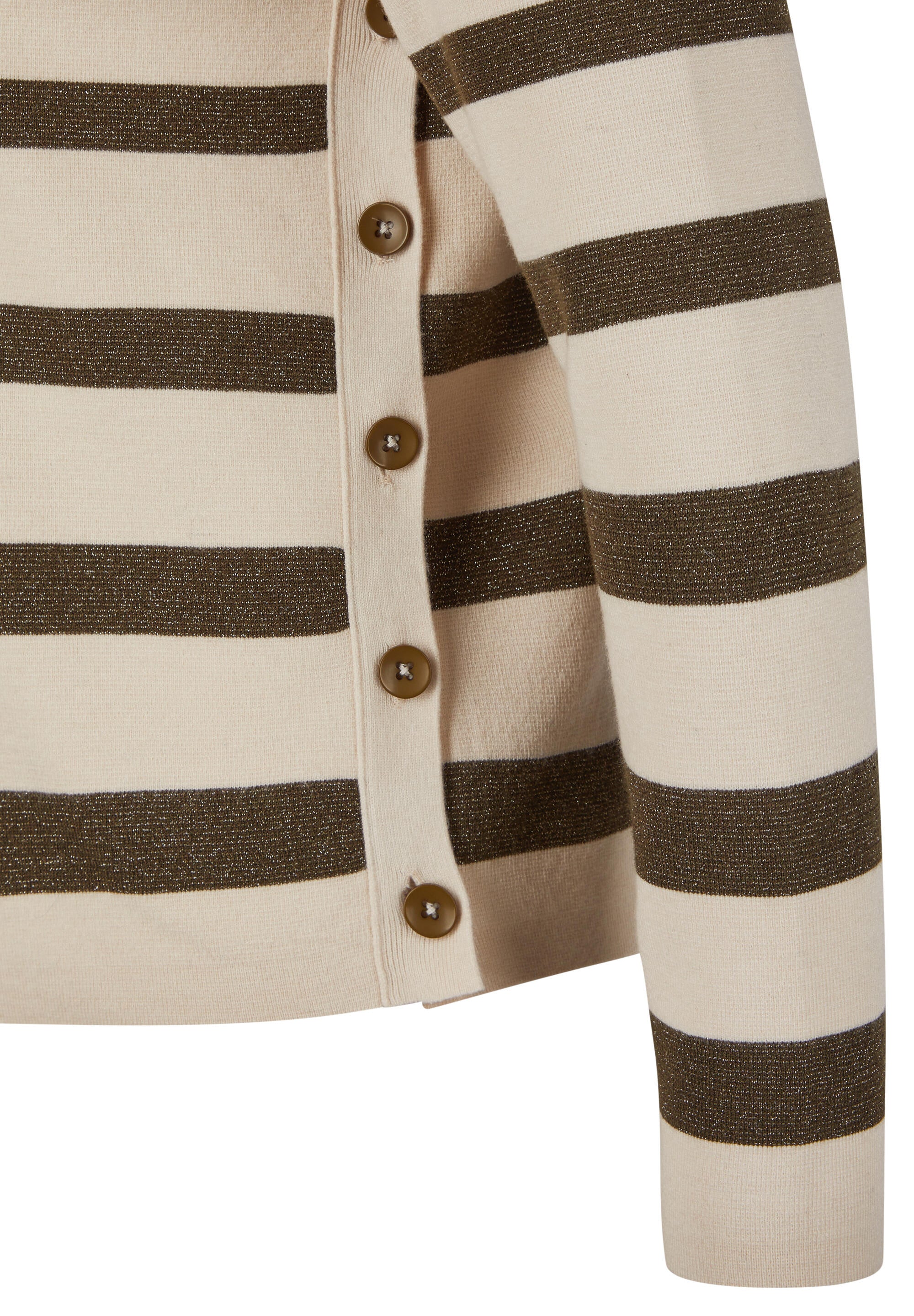 Strickpullover mit Stehkragen - 5426-Lorbeer - Beige