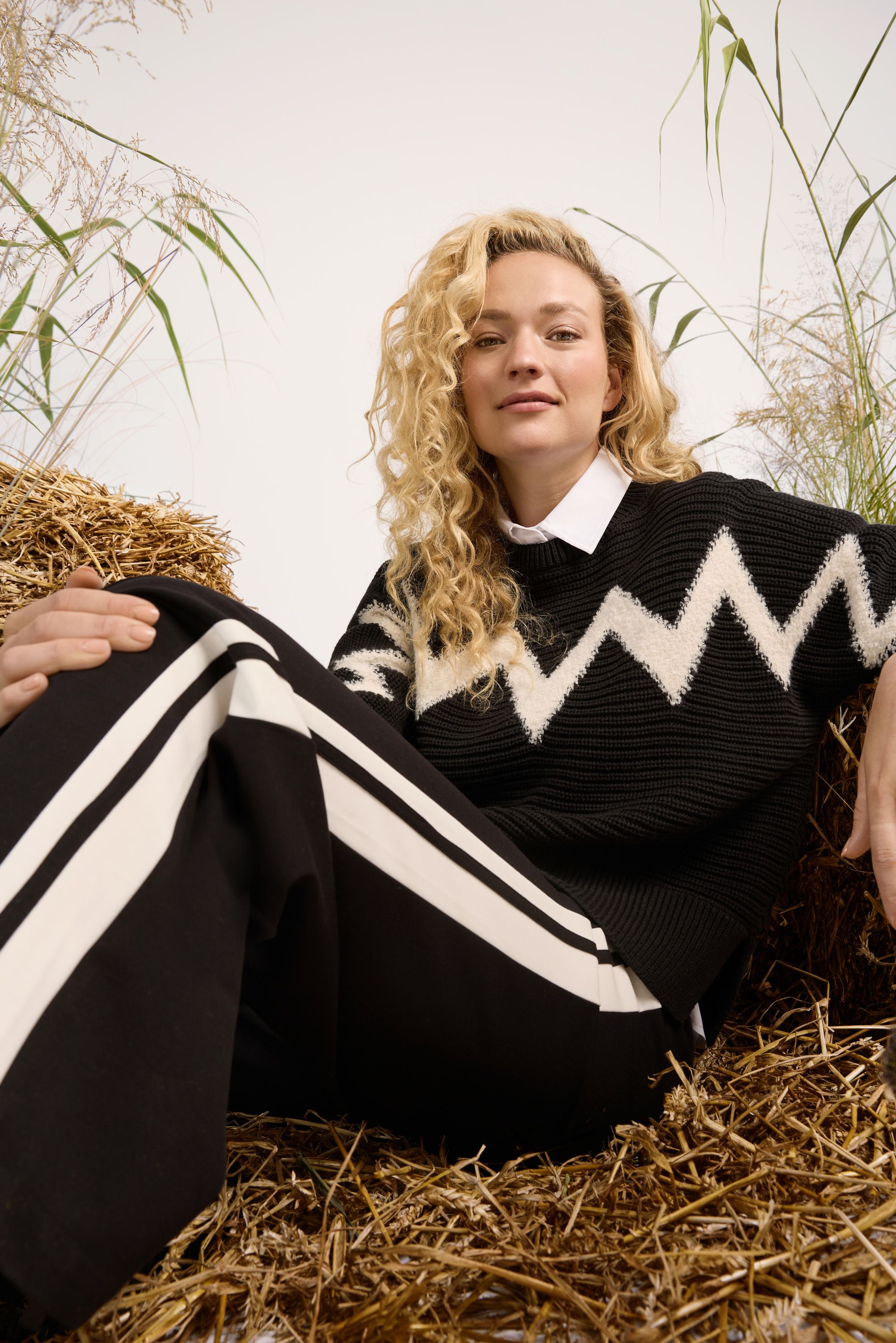 Strickpullover aus Baumwollmix - 5099-Schwarz - Schwarz