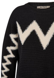 Strickpullover aus Baumwollmix - 5099-Schwarz - Schwarz