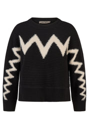Strickpullover aus Baumwollmix - 5099-Schwarz - Schwarz