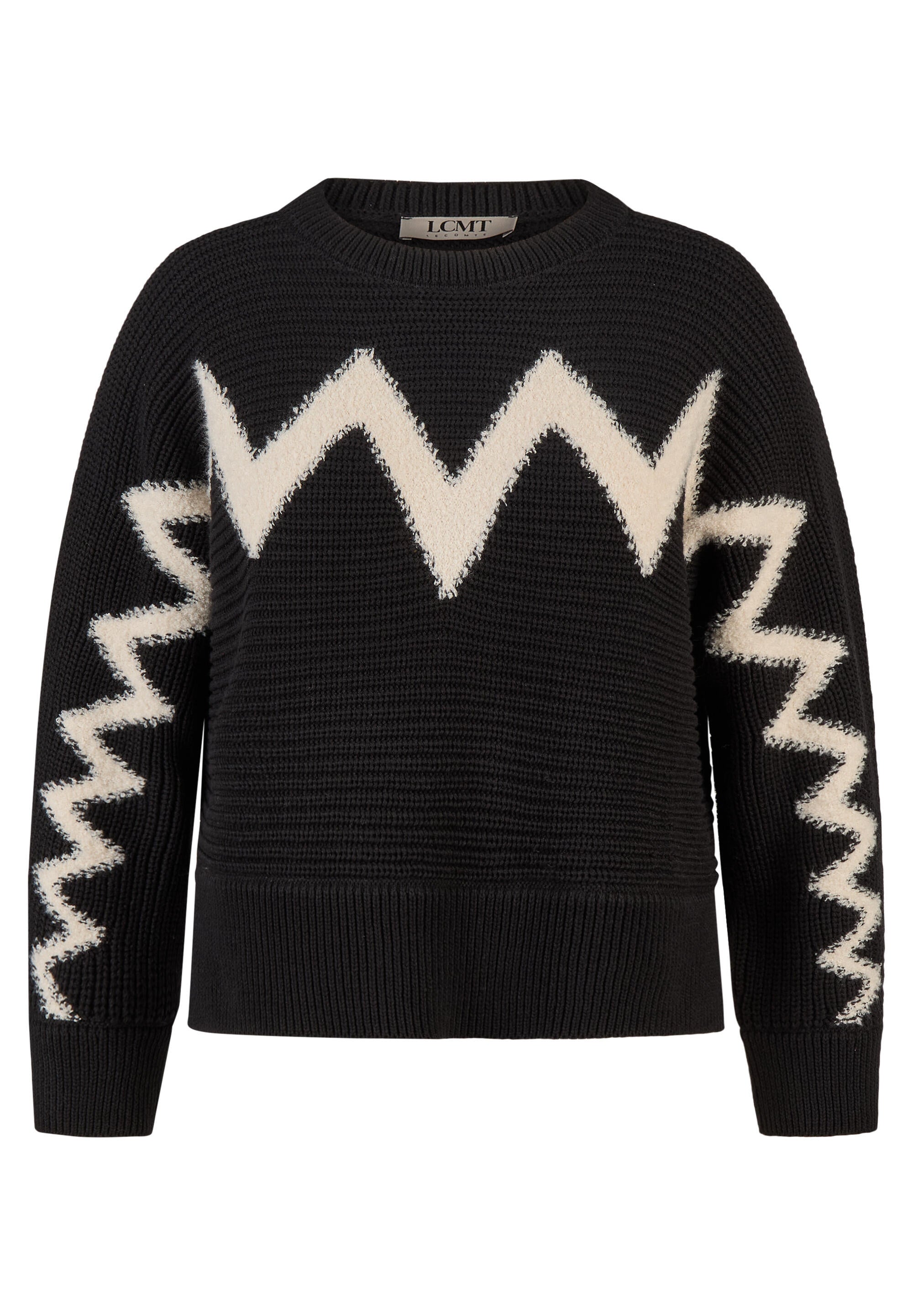 Strickpullover aus Baumwollmix - 5099-Schwarz - Schwarz