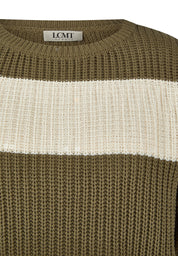Strickpullover aus Baumwollmix - 5426-Lorbeer - Grün