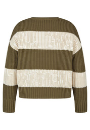Strickpullover aus Baumwollmix - 5426-Lorbeer - Grün