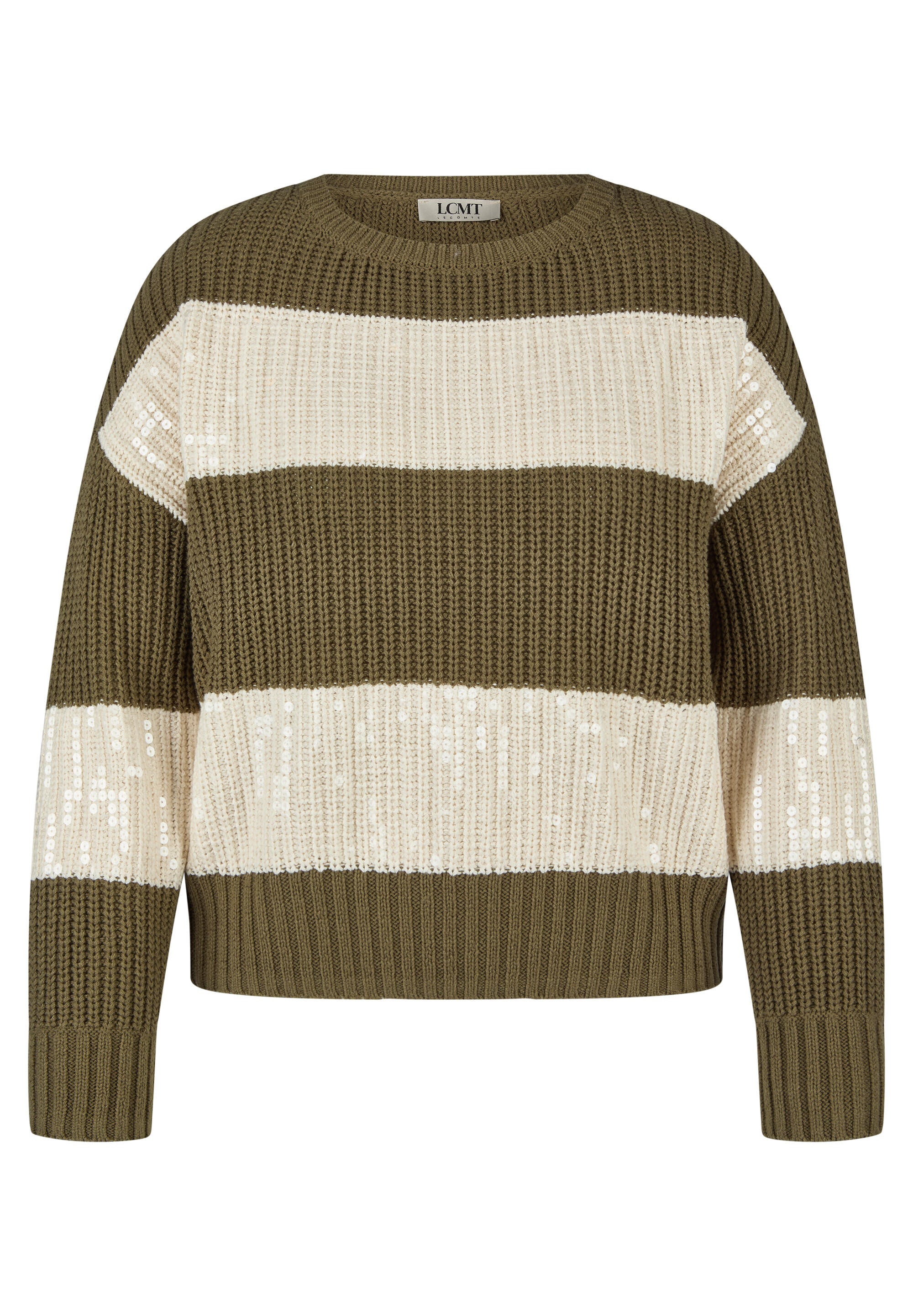 Strickpullover aus Baumwollmix - 5426-Lorbeer - Grün