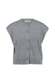 Strickweste aus Wollmix - 5038-SteingrauMel - Grau