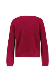 Strickpullover aus Wolle - 5296-Bordeaux - Rot