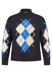 Strickpullover aus Wollmix - 5388-Marineblau - Blau