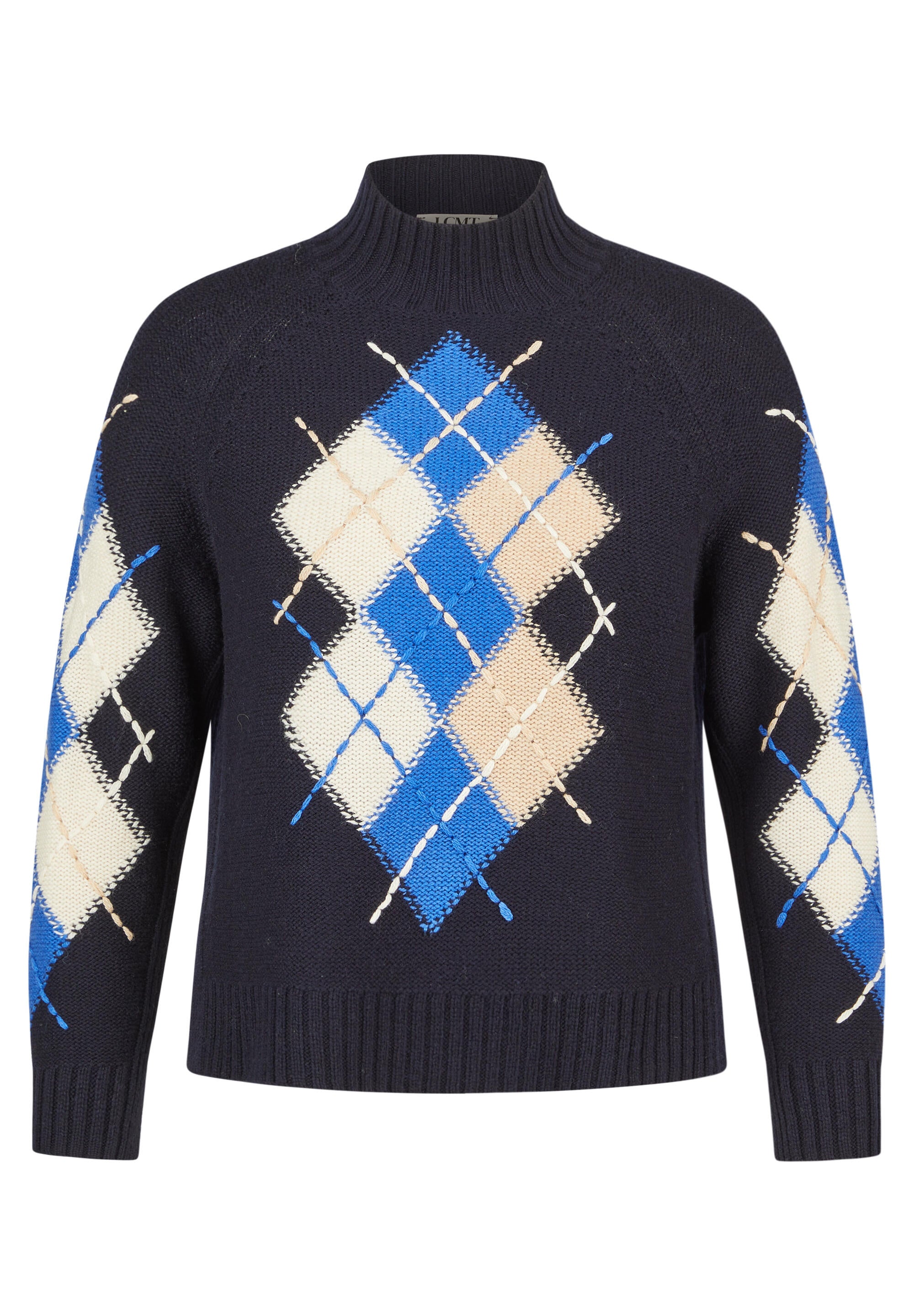 Strickpullover aus Wollmix - 5388-Marineblau - Blau