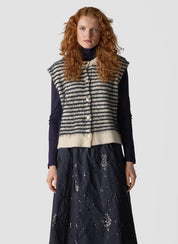 Strickweste aus Wollmix - 5608-Elfenbein - Creme