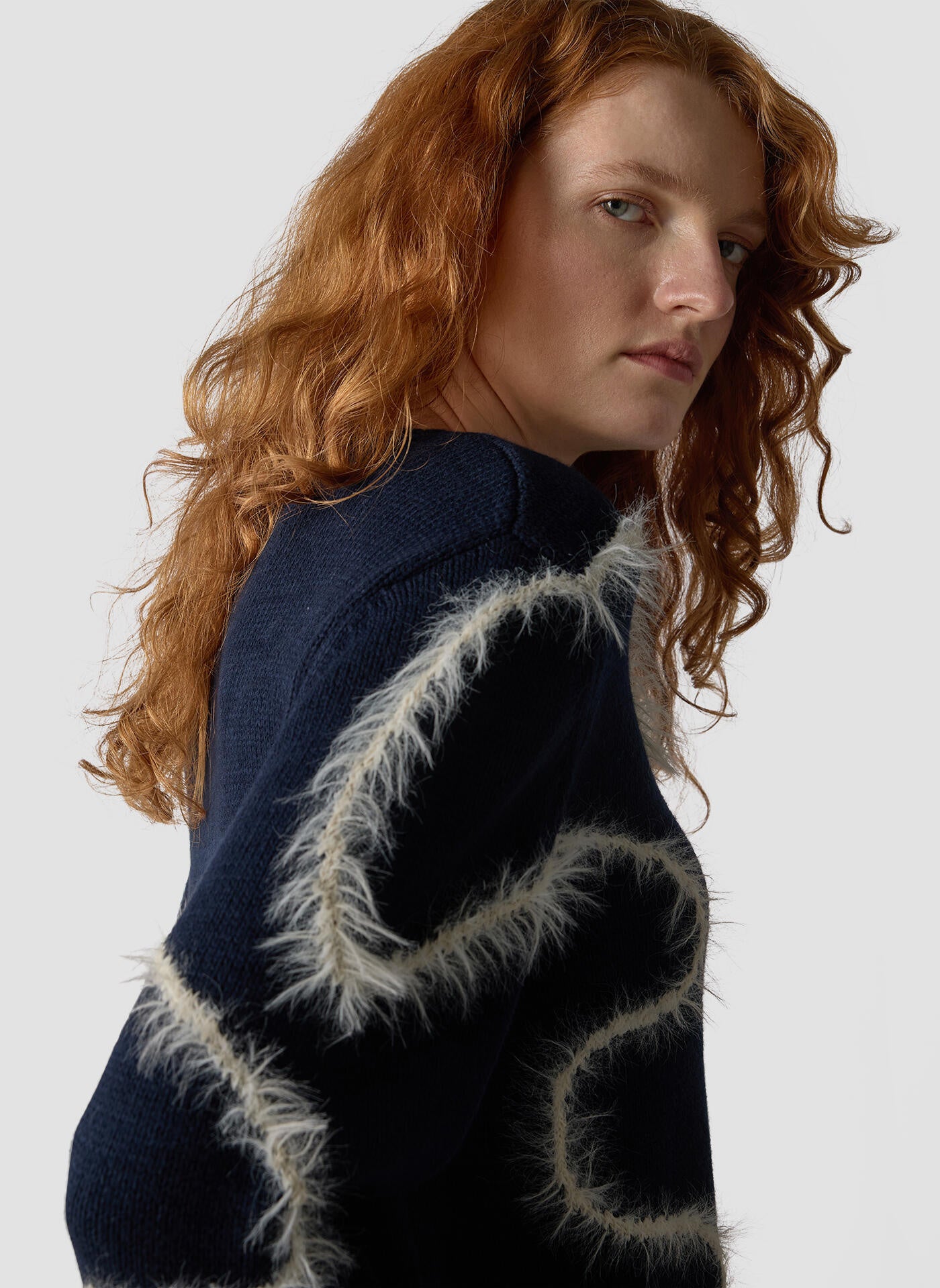 Strickpullover aus Baumwollmix - 5388-Marineblau - Blau