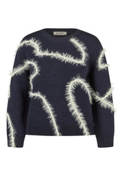 Strickpullover aus Baumwollmix - 5388-Marineblau - Blau