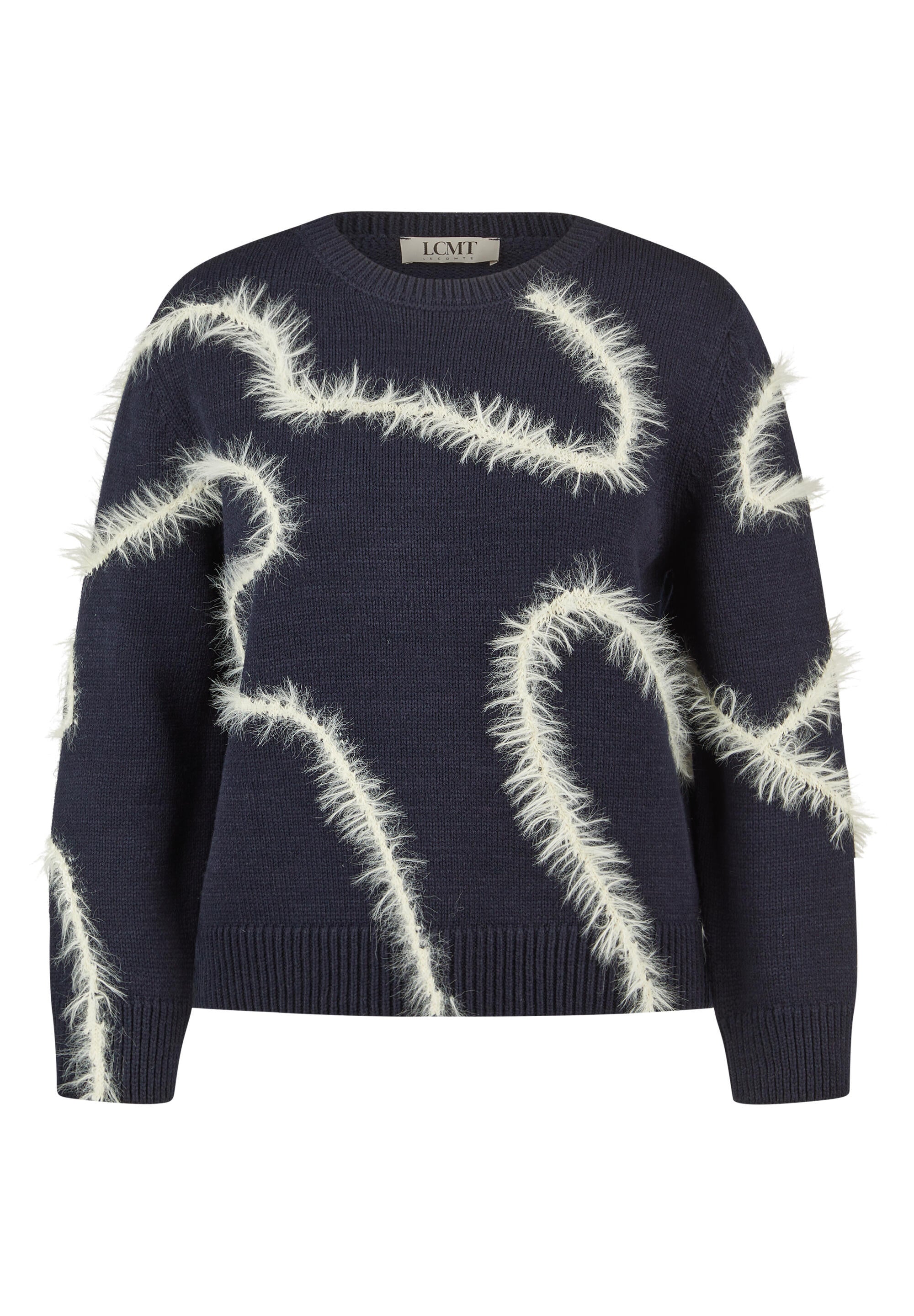 Strickpullover aus Baumwollmix - 5388-Marineblau - Blau