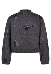 Paillettenbluse aus Baumwolle - 5388-Marineblau - Blau