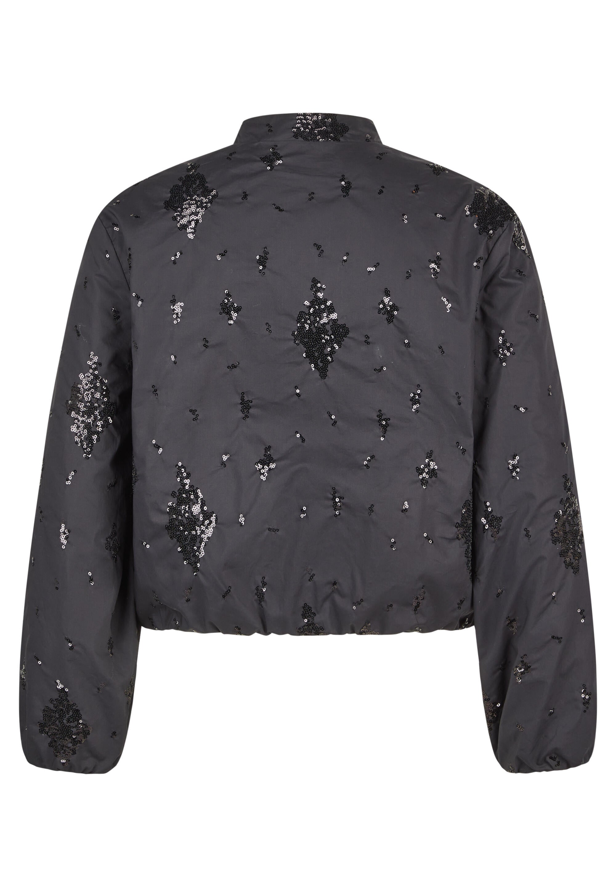 Paillettenbluse aus Baumwolle - 5388-Marineblau - Blau