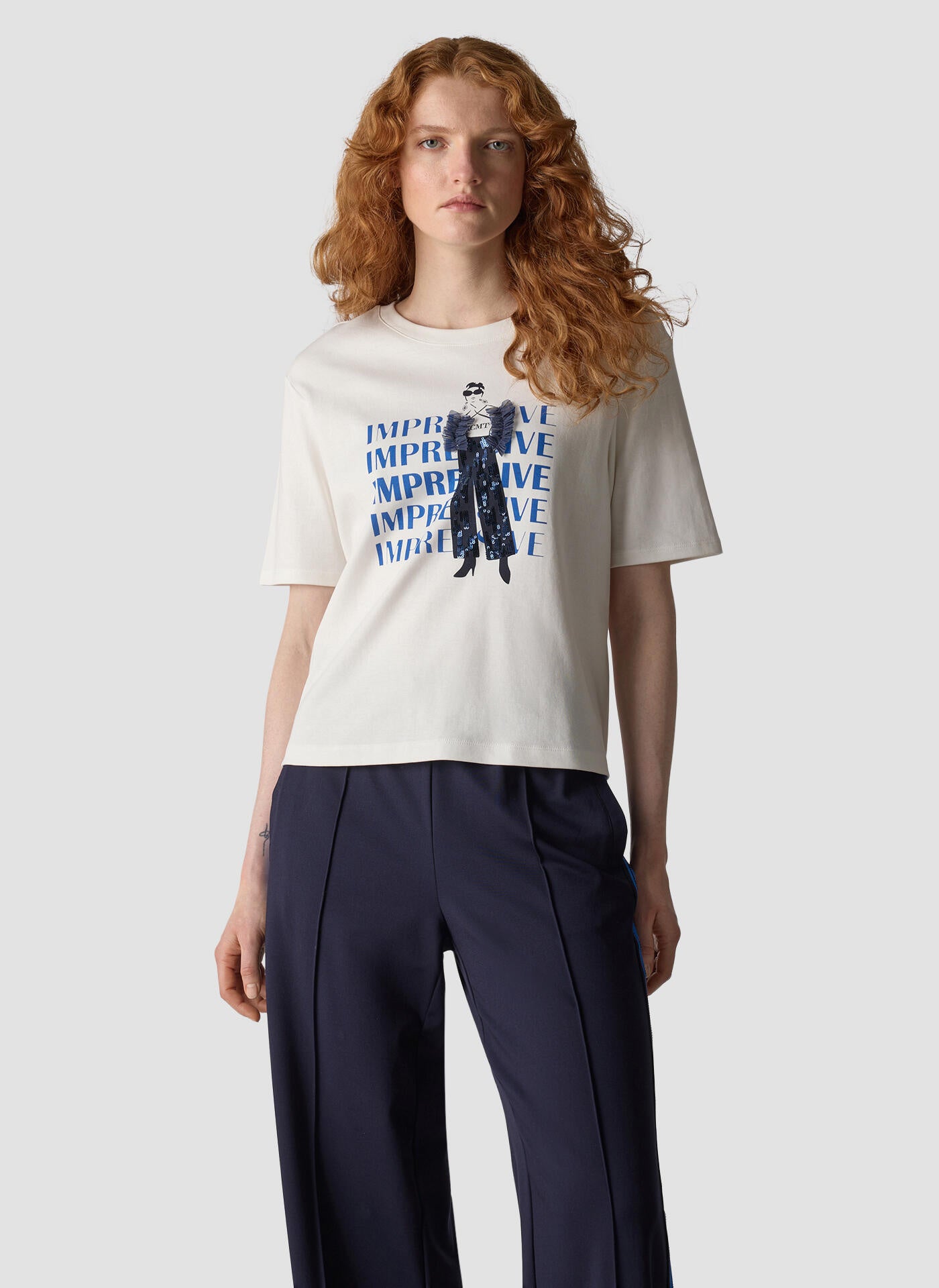 T-Shirt aus Baumwolle - 5601-Natur - Weiß