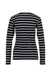 Langarmshirt aus Baumwolle - 5608-Elfenbein - Blau