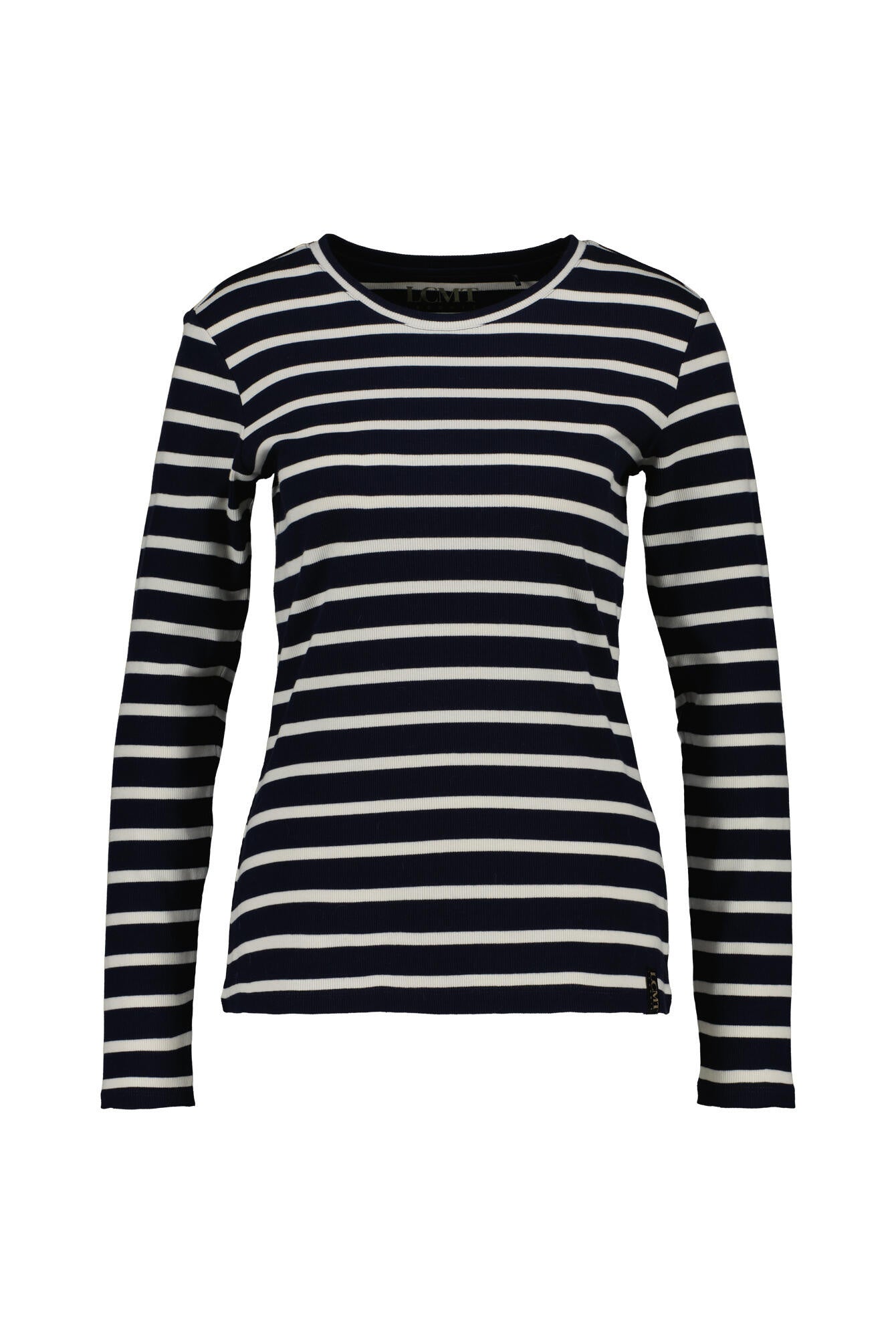 Langarmshirt aus Baumwolle - 5608-Elfenbein - Blau