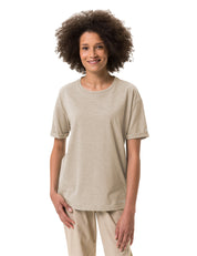 Gestreiftes T-Shirt aus Baumwollmix - 781-linen - Beige | Weiß