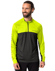 Fahrrad Longsleeve mit half Zip - 293-neon yellow/black - Schwarz | Gelb