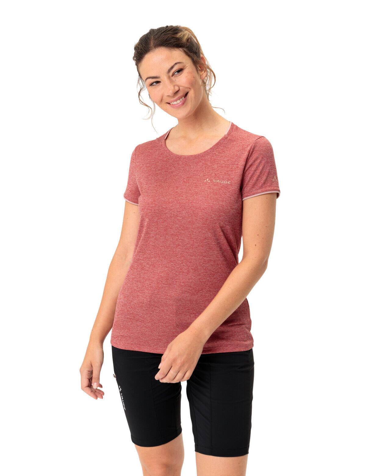 Meliertes Funktionsshirt - 804-brick - Rosa