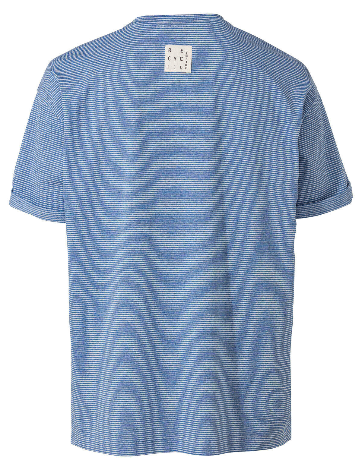 Gestreiftes T-Shirt aus Baumwollmix - 180-ultramarine - Blau | Weiß