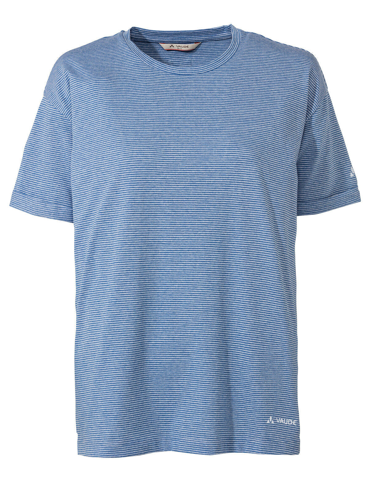 Gestreiftes T-Shirt aus Baumwollmix - 180-ultramarine - Blau | Weiß