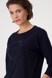 Sweatshirt mit Print - 797 deep ocean - Blau