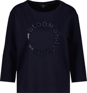 Sweatshirt mit Print - 797 deep ocean - Blau