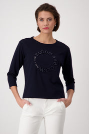 Sweatshirt mit Print - 797 deep ocean - Blau