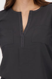 Schlupfbluse aus Viskose - 999 schwarz - Schwarz