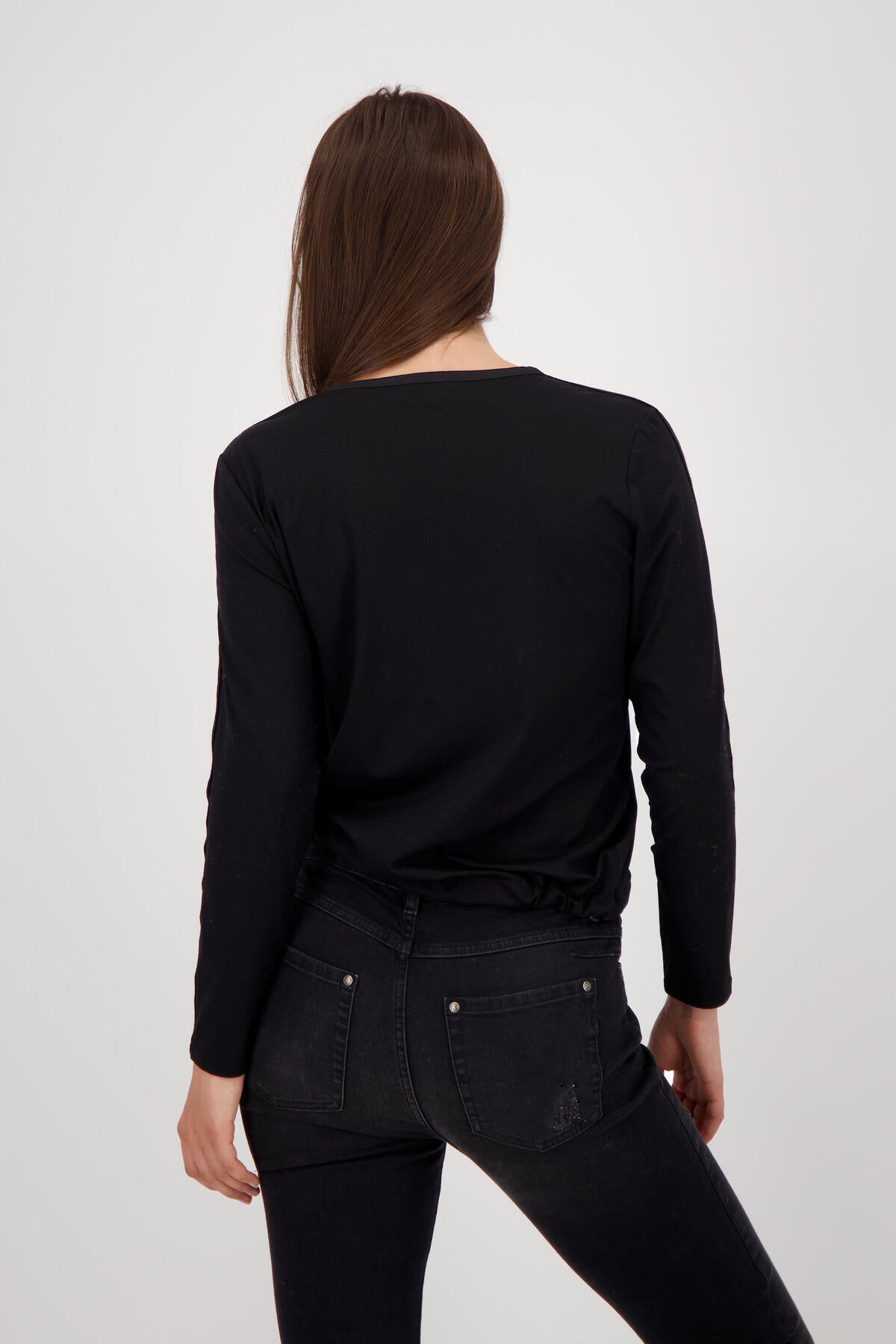 Schlupfbluse aus Viskose - 999 schwarz - Schwarz