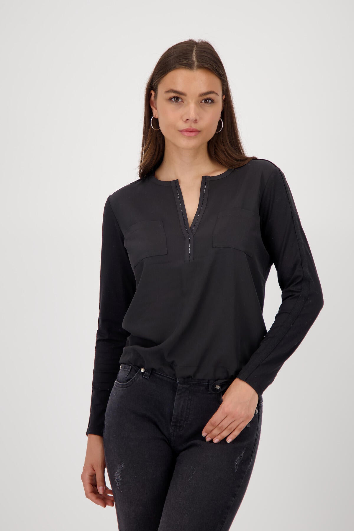 Schlupfbluse aus Viskose - 999 schwarz - Schwarz