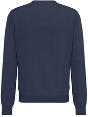 Strickpullover mit V-Ausschnitt - 680-night - Blau