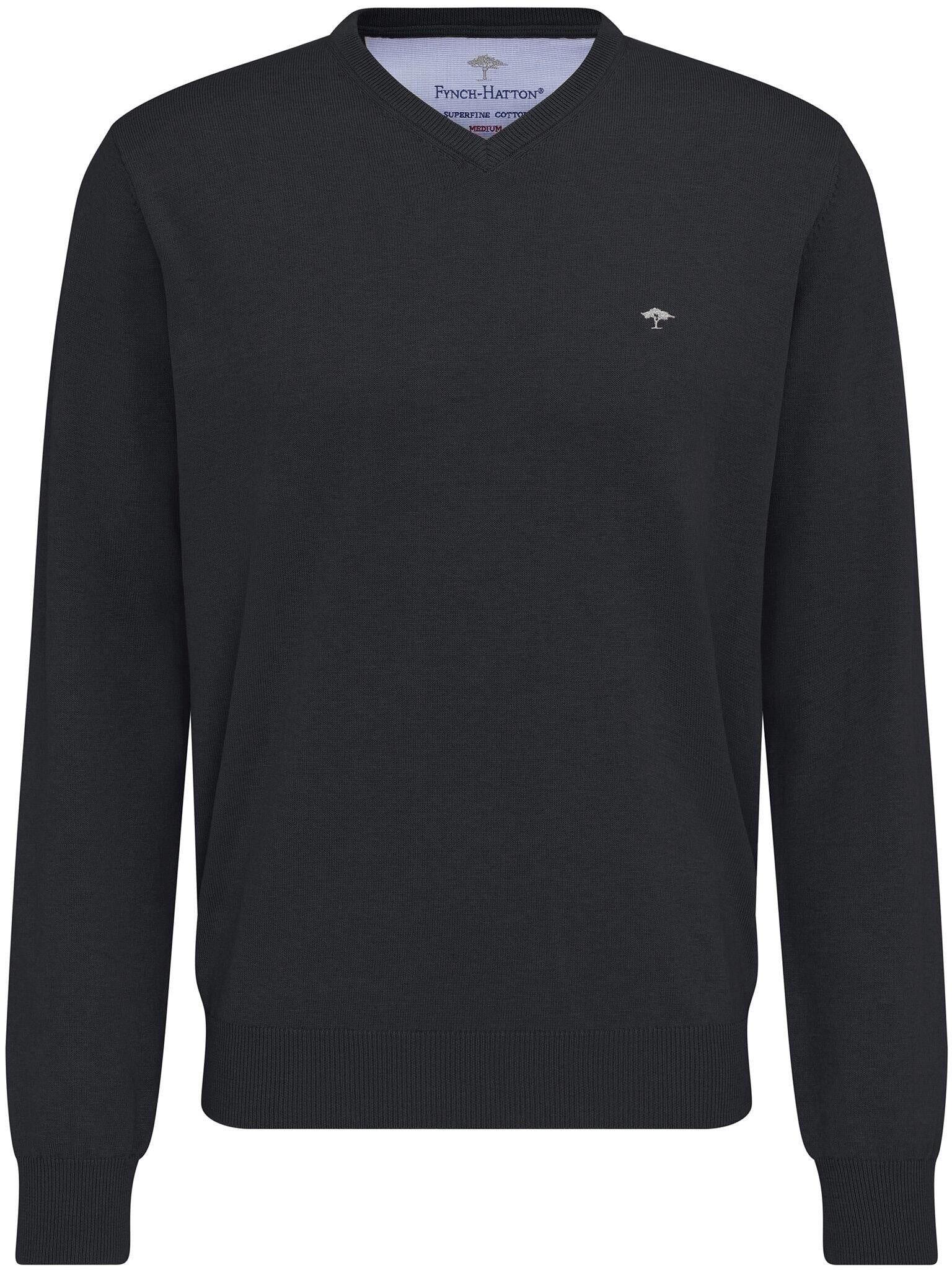 Strickpullover mit V-Ausschnitt - 998-charcoal - Grau