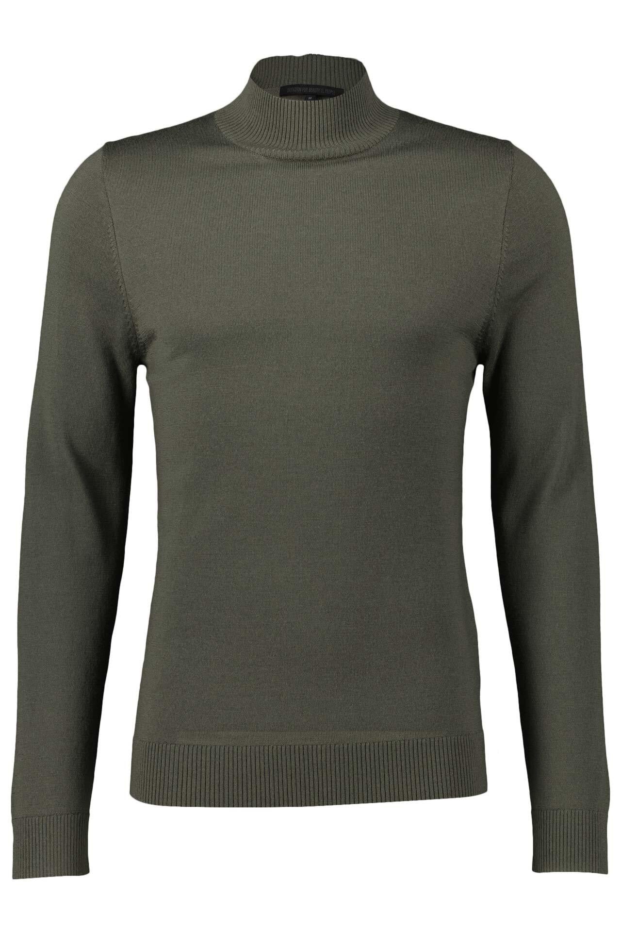 Pullover mit Stehkragen - 2102 - Khaki | Grün