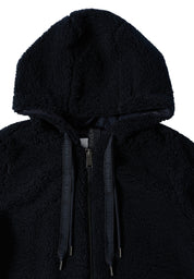 Teddymantel mit Kapuze - 15631 dark navy blue - Blau