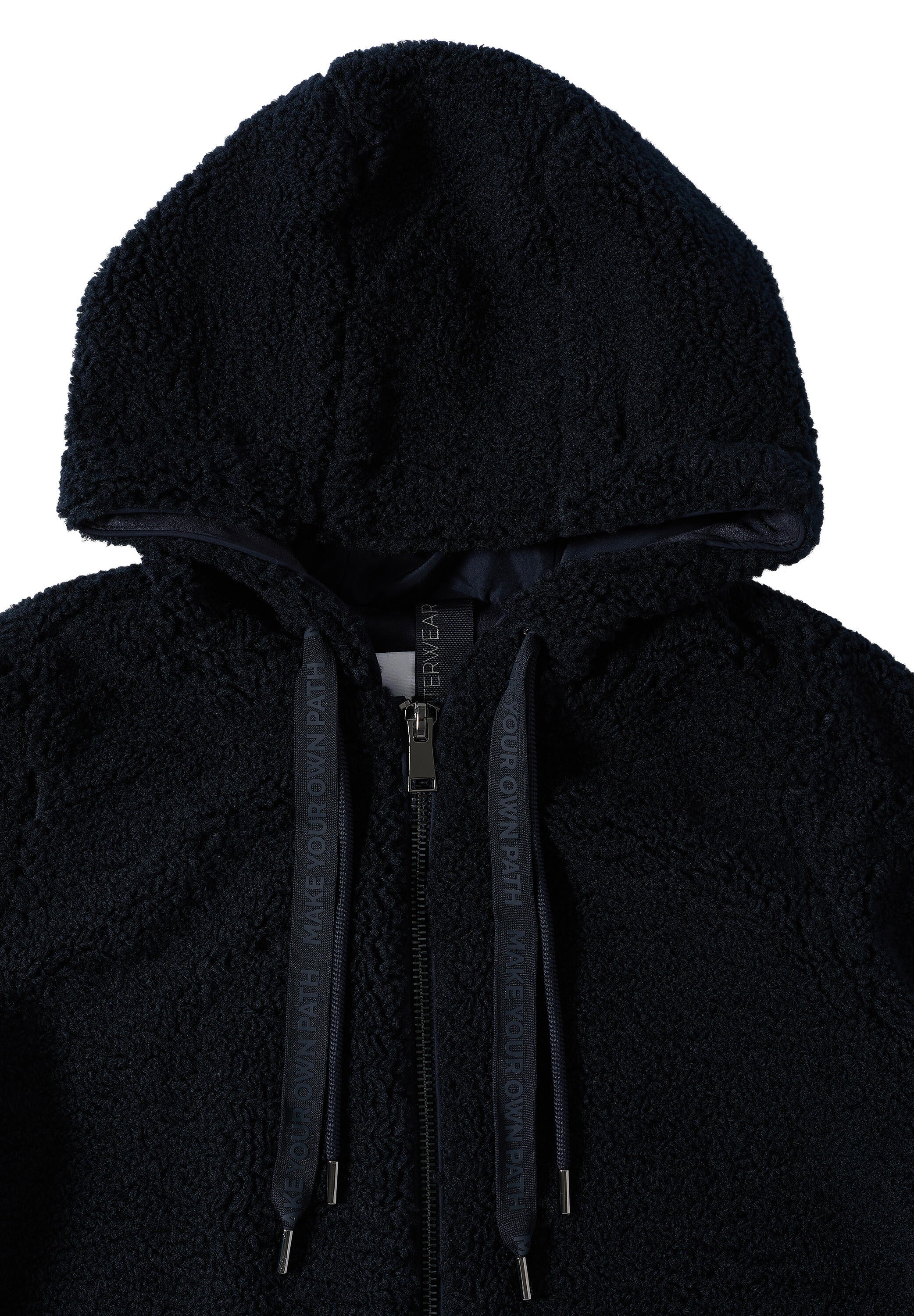 Teddymantel mit Kapuze - 15631 dark navy blue - Blau