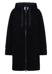 Teddymantel mit Kapuze - 15631 dark navy blue - Blau