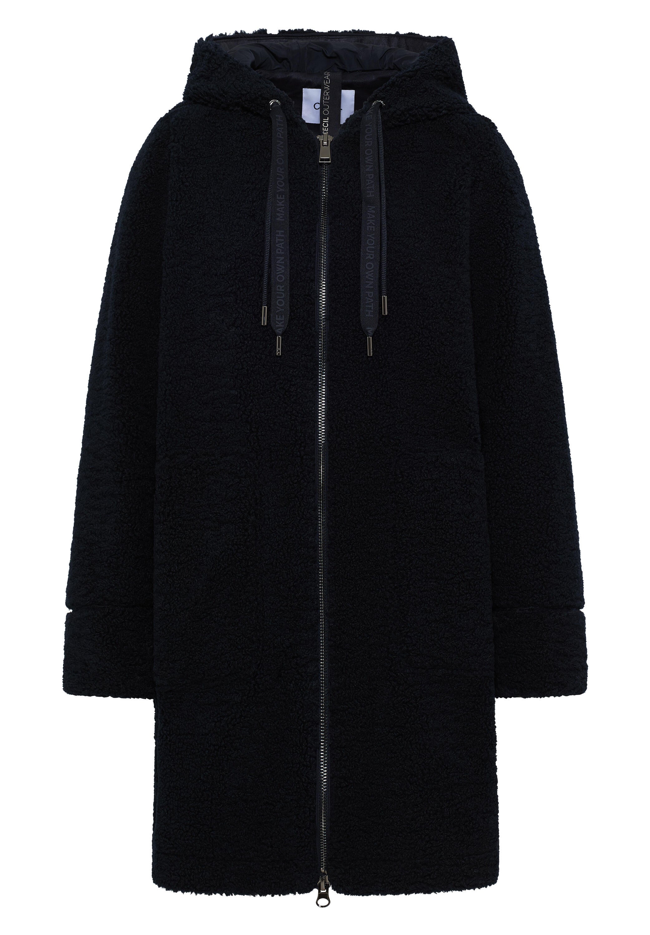 Teddymantel mit Kapuze - 15631 dark navy blue - Blau