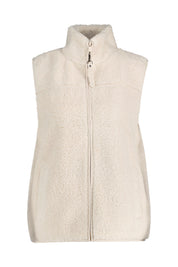 Teddy-Weste mit Stehkragen - 15641 teddy vanilla white - Creme