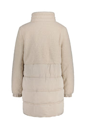 Steppmantel mit Stehkragen - 15641 teddy vanilla white - Beige