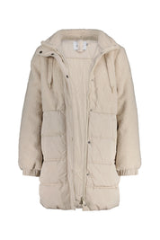Steppmantel mit Stehkragen - 15641 teddy vanilla white - Beige