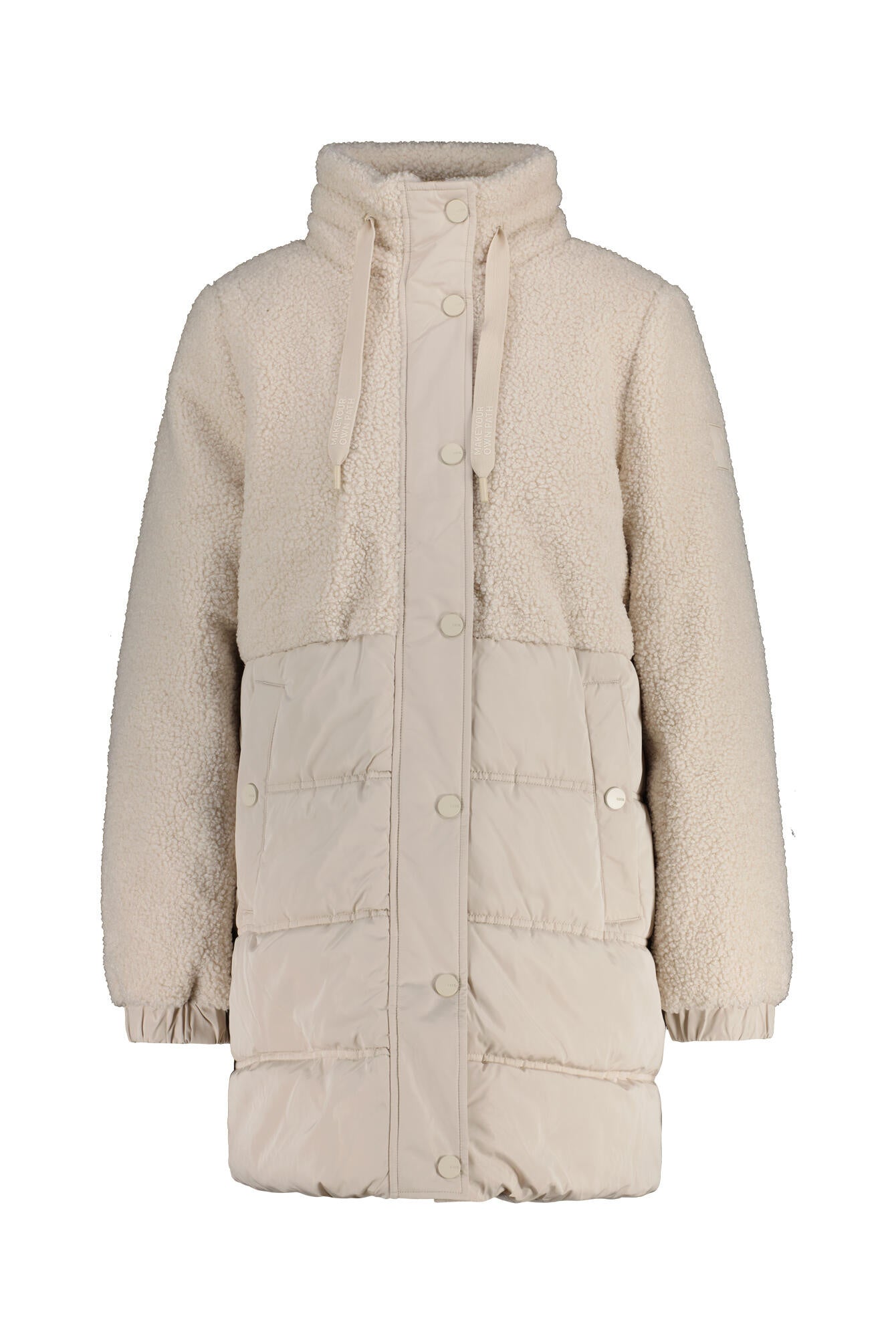 Steppmantel mit Stehkragen - 15641 teddy vanilla white - Beige