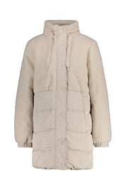 Steppmantel mit Stehkragen - 15641 teddy vanilla white - Beige