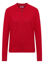 Strickjacke aus Baumwollmix - 16973 fiery red melange - Rot